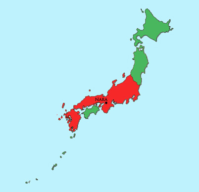 Japan Module | Map | Nara Period (710 – 784)