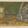 Early Autumn at Ueno Zoo 9/1/1929 by Koshiro Onchi Japanese 1891-1955; woodcut on paper. (c) Carnegie Museum of Art, Pittsburgh. Bequest of Dr. James B. Austin, 89.28.853.2