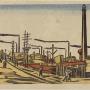 Honjo Factory District 5/1/1929 by Maekawa Senpan Japanese 1889-1960; woodcut on paper. (c) Carnegie Museum of Art, Pittsburgh. Bequest of Dr. James B. Austin, 89.28.977.2