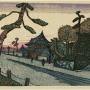 Shiba Temple 4/1/1929 by Fukazawa Sakuichi Japanese 1896-1947; woodcut on paper. (c) Carnegie Museum of Art, Pittsburgh. Bequest of Dr. James B. Austin, 89.28.72.1
