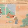 From Taketori Monogatari: Taketori no Okina takes Kaguya-hime to his home drawn by Tosa Hiromichi c 1650. Image by Tosa Hiromichi, uploaded by Tobosha [Public Domain], via Wikimedia Commons