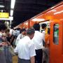 Passengers boarding a train at Shinjuku Station Tokyo. Photo by JL, (c) ASC