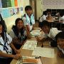 First year junior high school students study English together. Photo by JL, (c) ASC