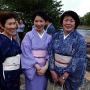 Three women in light summer kimono. Photo by JL, (c) ASC