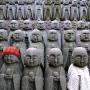 Statues of Jizo at a temple. Photo by JL, (c) ASC